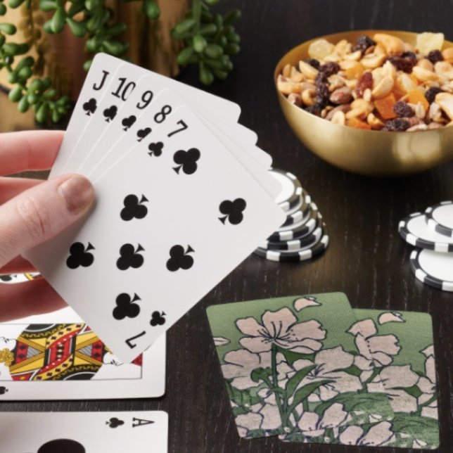 Baralho Cascata de Flor de Rosa (Poker cards easy to shuffle, smooth card stock. Dimensions: 2.5" x 3.5”. 
)