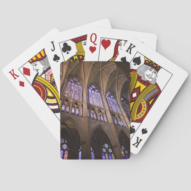 Baralho Catedral de Leão, janelas de vidro com manchas int (Verso)