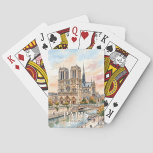 Baralho Catedral de Notre Dame de Paris Aquarela Viagem