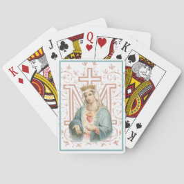 Baralho Católica Virgem Maria Cruz Mariana Religiosa