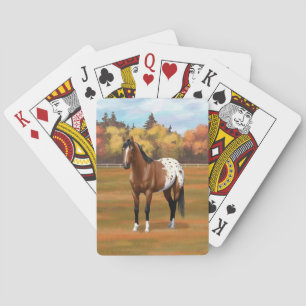 Baralho Cavalo Appaloosa de Baía Castanha em Pastas do Ou