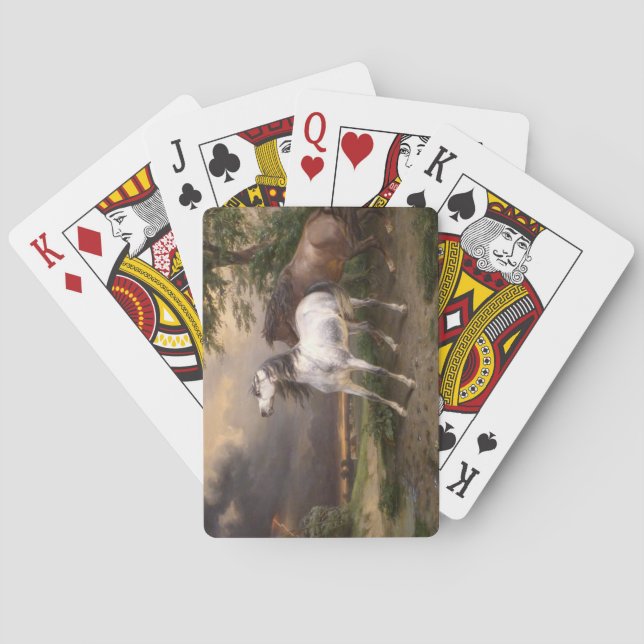 Baralho Cavalos Assustados pela Tempestade (por Carle Vern (Verso)