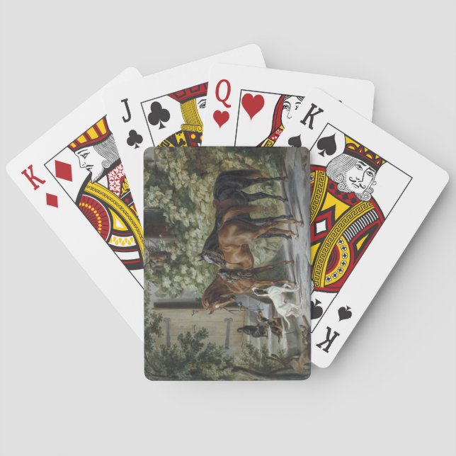 Baralho Cavalos no Porch (por Albrecht Adam) (Verso)