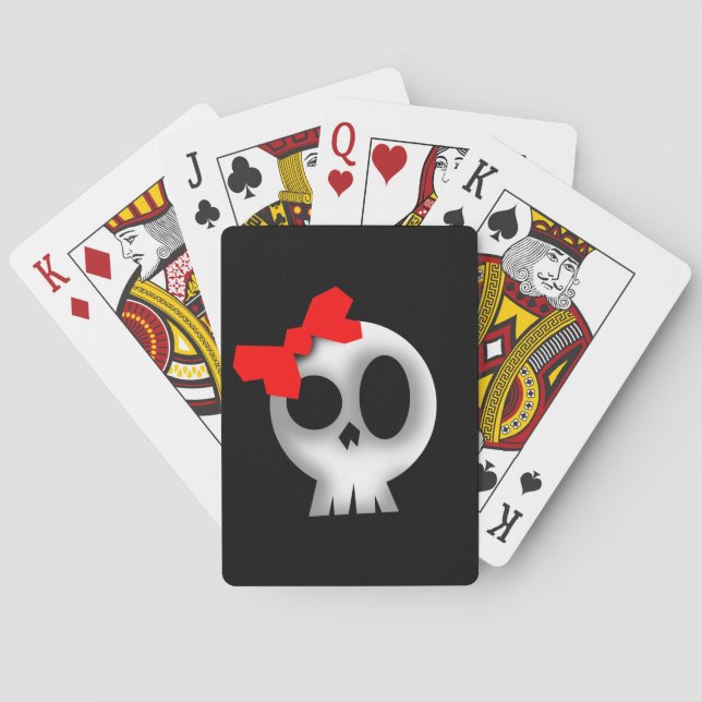 Baralho Caveira bonito com Arco Vermelho (Verso)