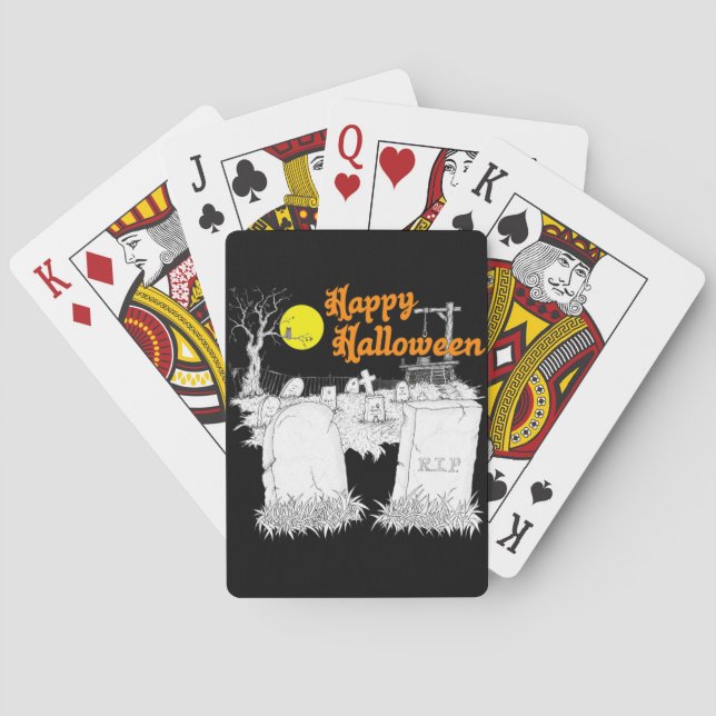 Baralho cemitério de halloween (Verso)