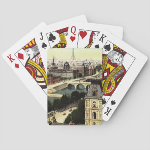 Baralho Cena da torre Eiffel de Paris do vintage
