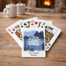 Cena de Montanha com Nome da Família