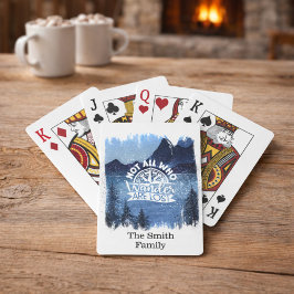 Baralho Cena de Montanha com Nome da Família