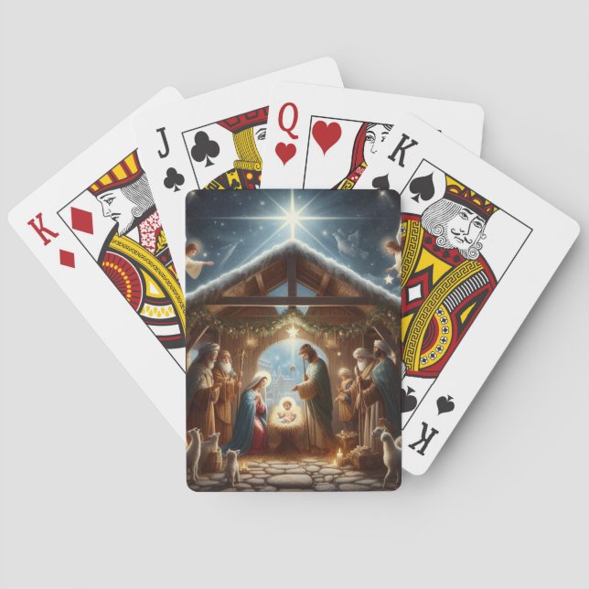 Baralho Cena de Natividade Tradicional (Verso)