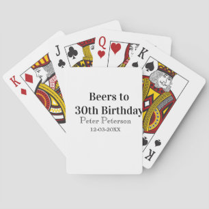 Baralho Cervejas para 30º aniversário nome data homem eleg