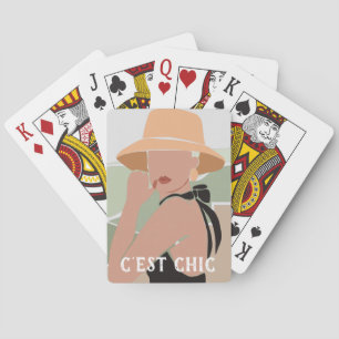 Baralho C'est Chic Elegant Summer French Woman em SunHat
