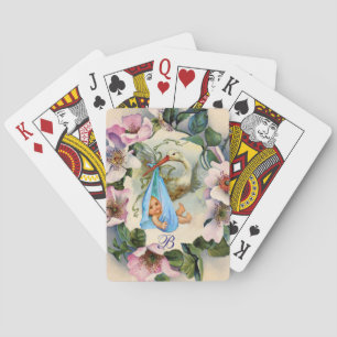 BARALHO CHÁ DE FRALDAS DE GAROTO DE ARMAZENAMENTO, ROSAS S