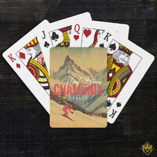 Baralho Chamonix France Vintage Mont Blanc 1950