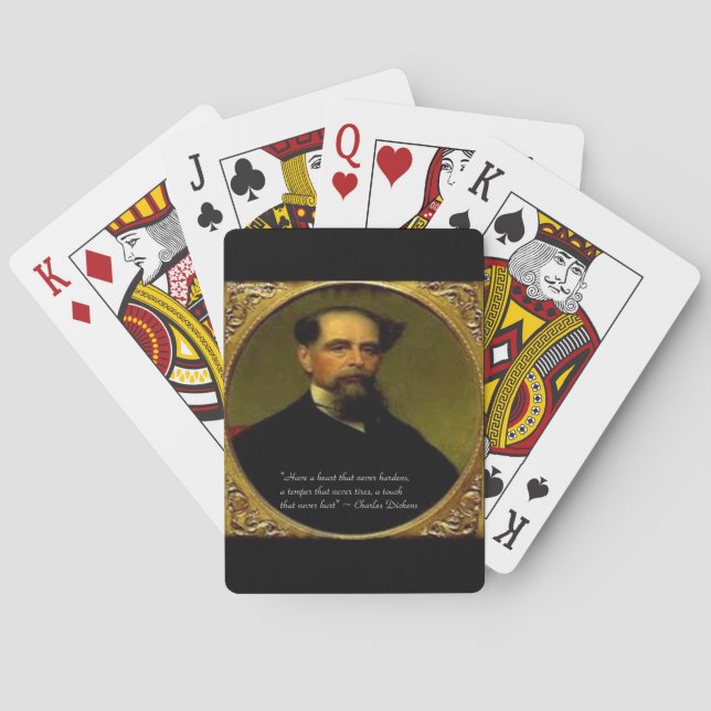 Baralho Charles Dickens & Citação de Coração (Verso)