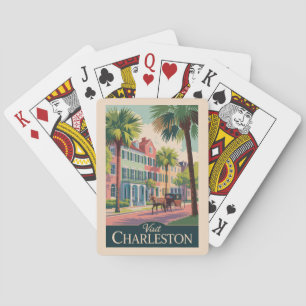 Baralho Charleston South Carolina Illustration Viagem Art