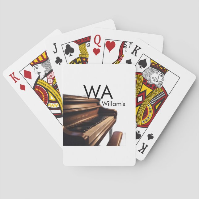 Baralho Chaves de mesa para piano castanho Nome do monogra (Verso)