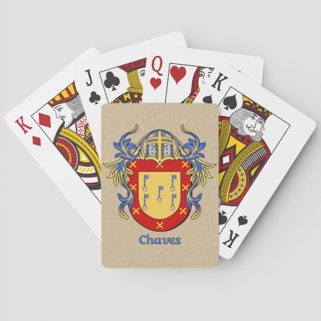 Baralho Chaves Heraldic Shield com Mantling (Verso)