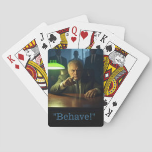 Baralho Chefe se comporta jogando cartas no Poker
