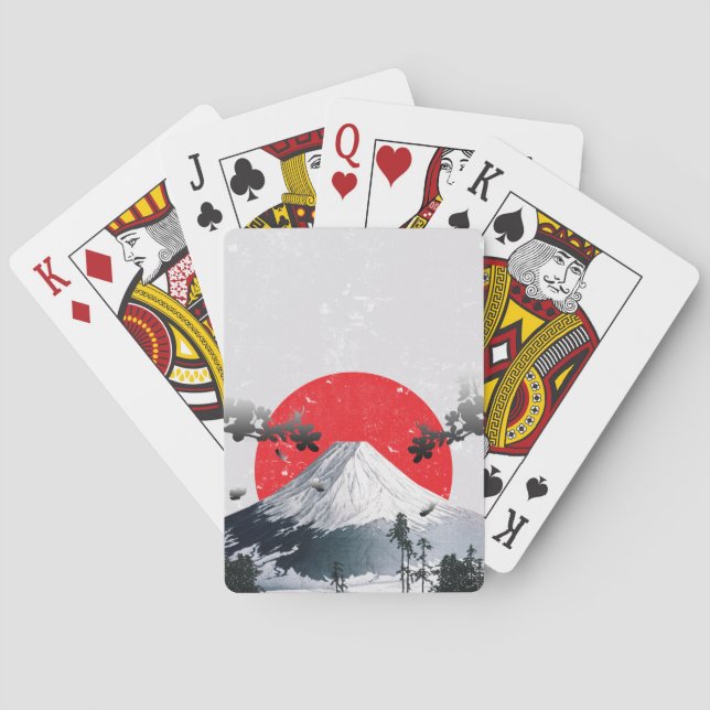 Baralho Cherry Blossoms Monte Fuji Japão (Verso)