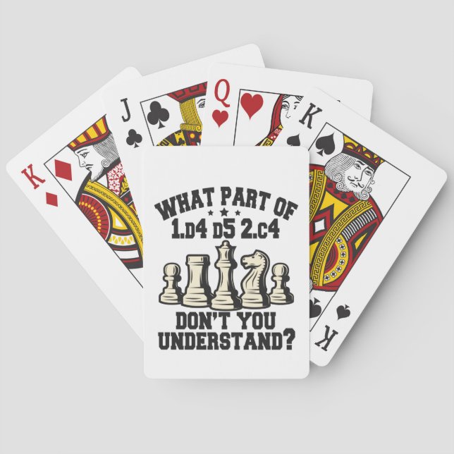Baralho Chess Player What Part Of Don't You understand (Verso)