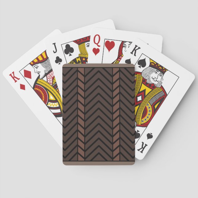 Baralho Chevron Pattern Brown (Verso)