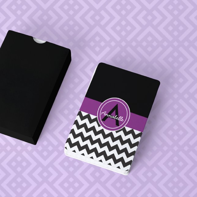 Baralho Chevron Roxo Preto (Criador carregado)