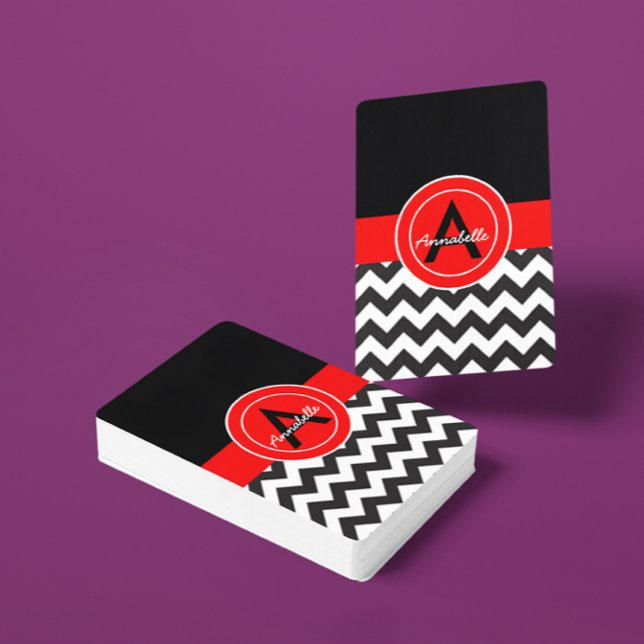 Baralho Chevron Vermelho Preto (Criador carregado)