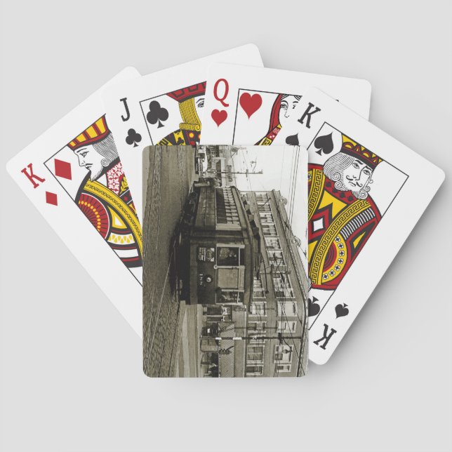 BARALHO CHICAGO 63ª E OCIDENTAL 1952 TROLLEY ART SEPIA (Verso)