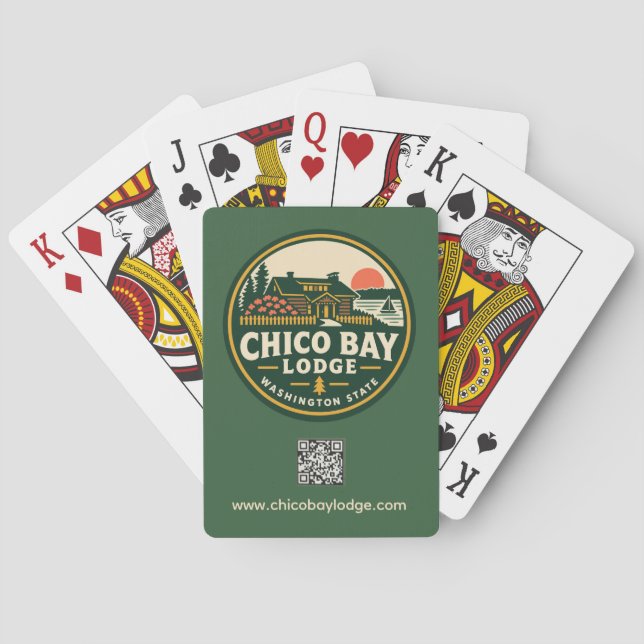 Baralho Chico Bay Lodge com código QR (Verso)