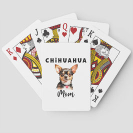 Baralho Chihuahua Mãe Jogando Cartões