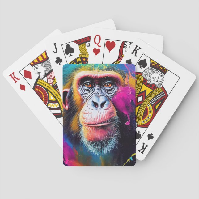 Baralho Chimpanzé Ape Animal Discovery Adventure Nature (Verso)
