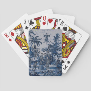 Baralho Chinoiserie Dutch Delft Azulejo Azul e Branco