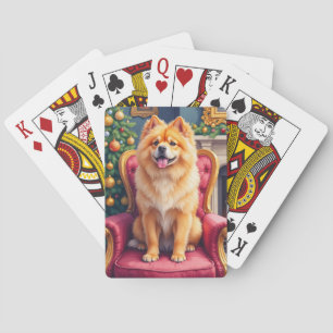 Baralho Chow Chow Real por Grande Árvore de Natal Festa