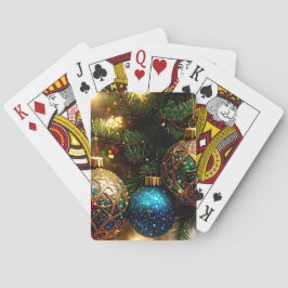 Baralho Christmas Ornaments on Evergreen Tree Holiday