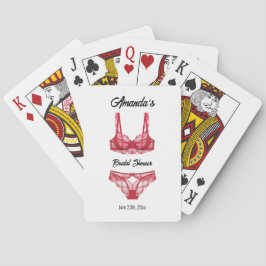 Baralho Chuva de Noiva de Lingerie Vermelha