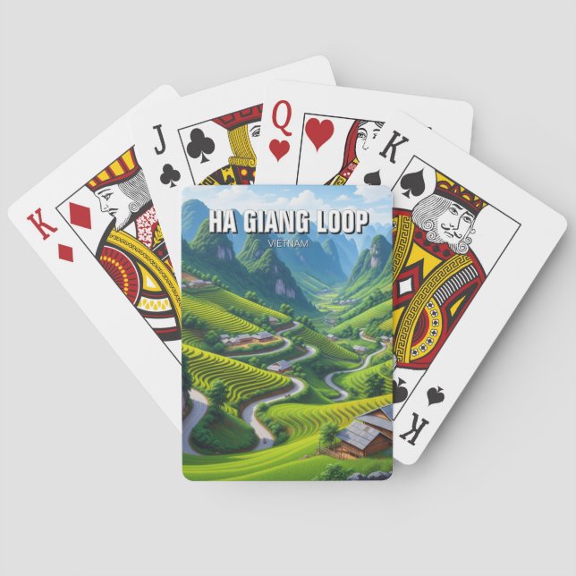 Baralho Ciclo Ha Giang Vietnã Viagem (Verso)