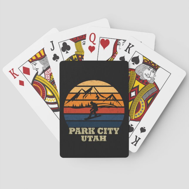 Baralho Cidade de Park, Utah, vintage (Verso)
