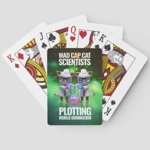 Baralho Cientistas Gatos Engraçados Fazendo Dominação Mund