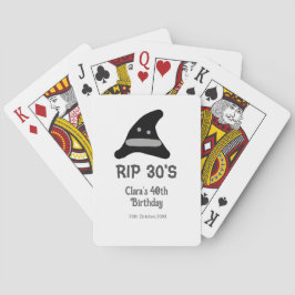 Baralho Cinza preto RIP 30's 40º aniversário chapéu de bru