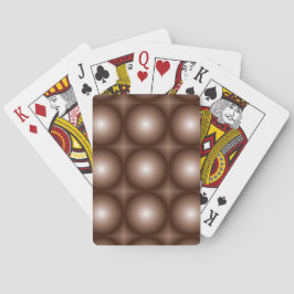 Baralho Círculo Geométrico 3D Escuro Mocha Mousse Branco