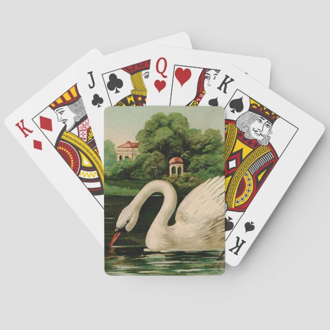 Baralho Cisne Antigo no Lago (Verso)
