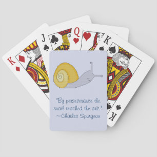 Baralho Citações de Perseverence do caracol de Charles