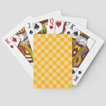 Citrus cream checkered board pattern