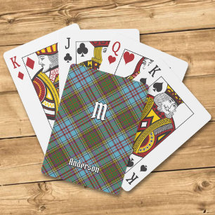 Baralho Clan Anderson Tartan Jogando Cartões