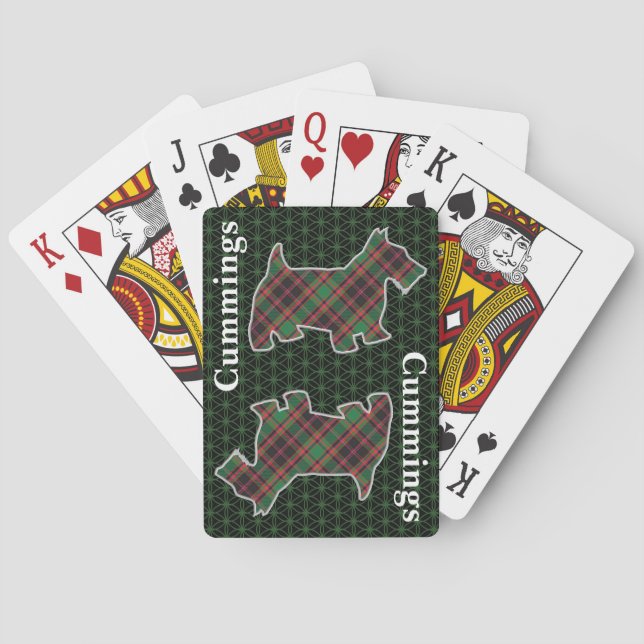 Baralho Clan Cumming Hunting Tartan Scottish Terrier (Verso)