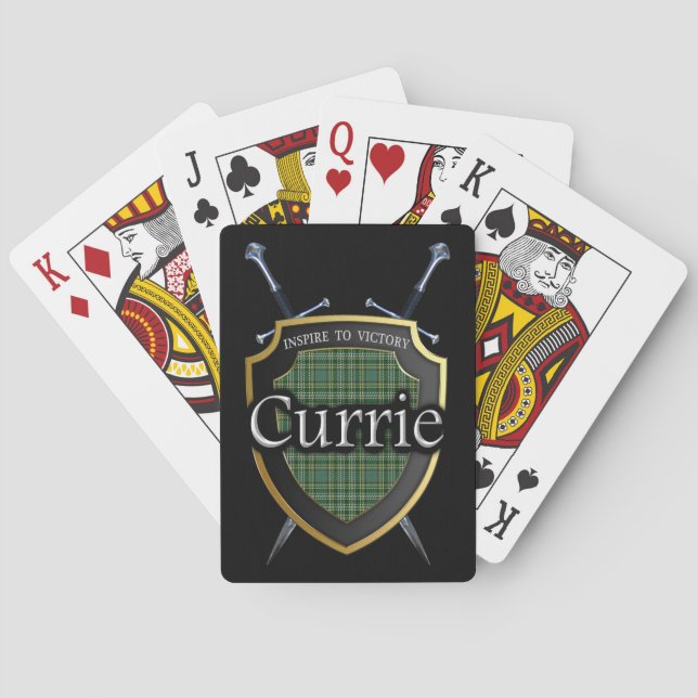 Baralho Clan Currie Tartan Shield & Swords (Verso)