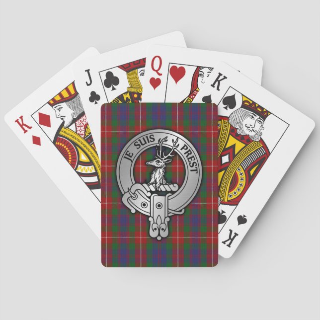 Baralho Clan Fraser de Lovat Crest & Tartan (Verso)