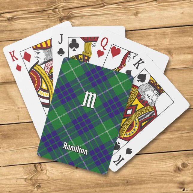 Baralho Clan Hamilton caçando Cartões De Jogar Tartan (Criador carregado)
