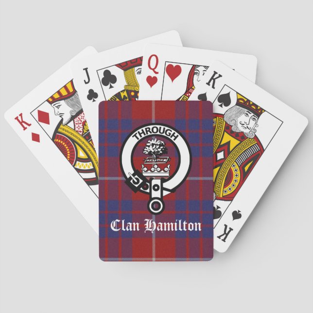 Baralho Clan Hamilton Crest & Tartan (Verso)