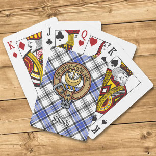 Baralho Clan Hannay Crest sobre Tartan